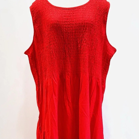 croft & barrow Dresses & Skirts - NWT CROFT & BARROW Women Sleeveless Full Length Shirred Red Maxi Dress Size 3X